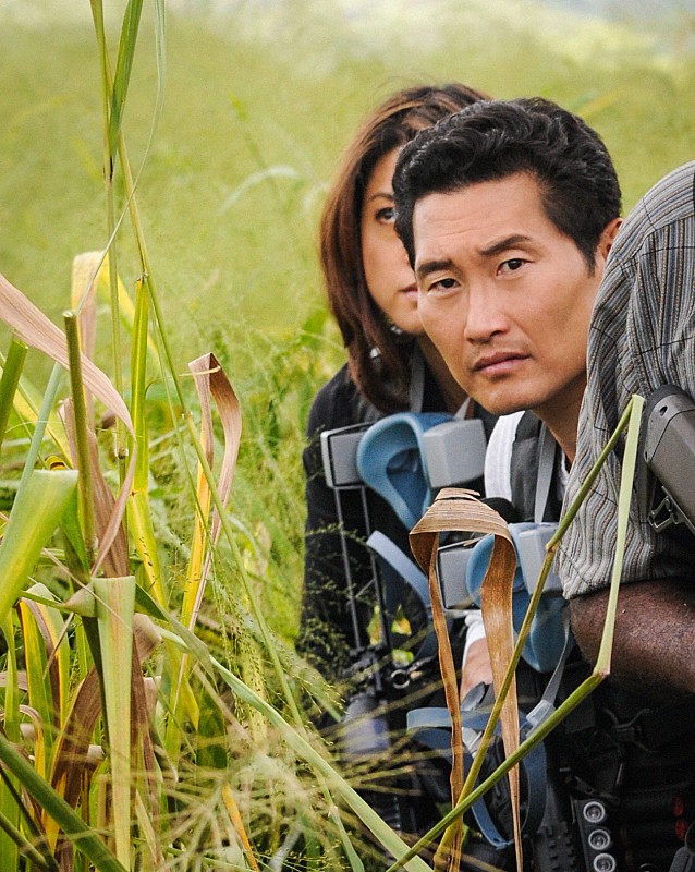 Chin (Daniel Dae Kim) se trouve sur le terrain.