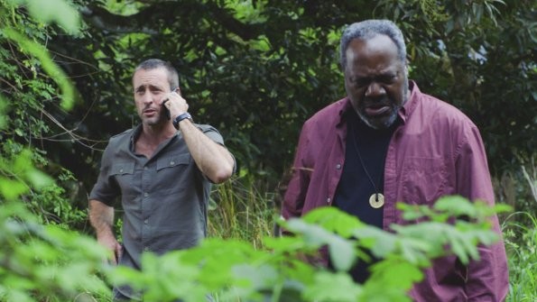 Dans la jungle, Steve McGarrett est au téléphone tandis que Leroy Davis vient de faire une étrange découverte...